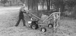 Machines for power-mowers and cultivators